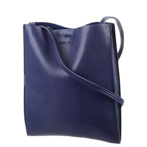 OAK + FORT Leather Crossbody Bag - Blue